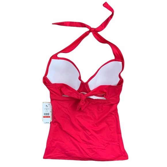 Tommy Bahama Pearl Underwire Full Coverage Tankini Top in Cerise XS - DD Cup - Picture 2 of 5